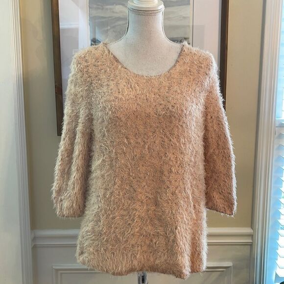 Chico’s Petite Fun Fuzzy Sweater - Picture 1 of 9